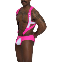 Sparta's Harness Body Slip Nettuno Rose Neon
